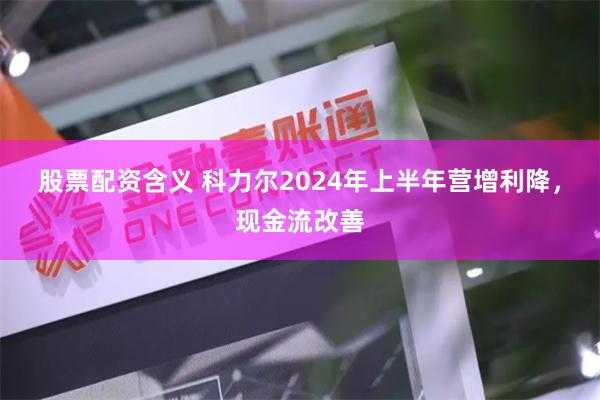 股票配资含义 科力尔2024年上半年营增利降，现金流改善